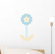 Cute Little Blue Star Flower Wall Decal