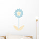 Cute Little Blue Star Flower Wall Decal