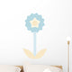 Cute Little Blue Star Flower Wall Decal