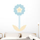 Cute Little Blue Star Flower Wall Decal