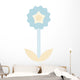 Cute Little Blue Star Flower Wall Decal