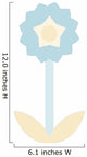 Cute Little Blue Star Flower Wall Decal
