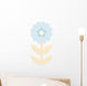 Cute Littlle Blue Star Flower Wall Decal