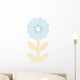 Cute Littlle Blue Star Flower Wall Decal