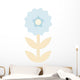 Cute Littlle Blue Star Flower Wall Decal