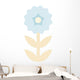 Cute Littlle Blue Star Flower Wall Decal