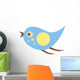 Cute Little Cartoon Bird-Blue and Yellow Wall Decal
