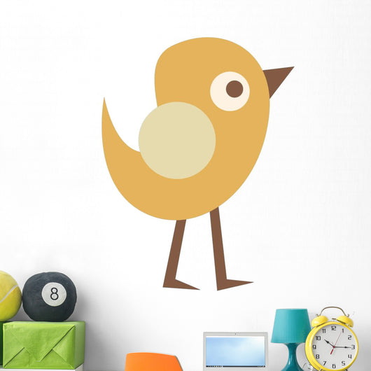 Cute Little Cartoon Bird-yellow Wall Decal