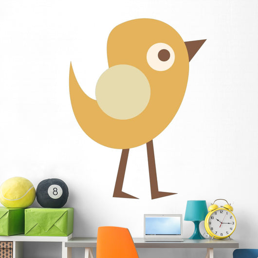 Cute Little Cartoon Bird-yellow Wall Decal