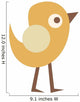 Cute Little Cartoon Bird-yellow Wall Decal