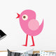 Cute Little Cartoon Bird-Pink Chick Wall Decal