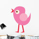 Cute Little Cartoon Bird-Pink Chick Wall Decal