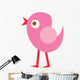 Cute Little Cartoon Bird-Pink Chick Wall Decal