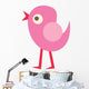 Cute Little Cartoon Bird-Pink Chick Wall Decal