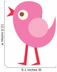 Cute Little Cartoon Bird-Pink Chick Wall Decal