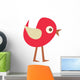 Cute Little Cartoon Bird-red Wall Decal
