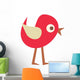 Cute Little Cartoon Bird-red Wall Decal