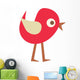Cute Little Cartoon Bird-red Wall Decal