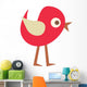 Cute Little Cartoon Bird-red Wall Decal