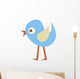 Cute Little Cartoon Bird-Blue and Yellow Chick Wall Decal