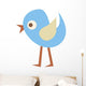 Cute Little Cartoon Bird-Blue and Yellow Chick Wall Decal