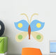 Cute Cartoon Butterfly-blue Yellow Wall Decal