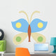 Cute Cartoon Butterfly-blue Yellow Wall Decal
