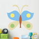 Cute Cartoon Butterfly-blue Yellow Wall Decal