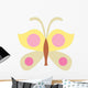 Cute Cartoon Butterfly-pink Yellow Wall Decal