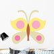 Cute Cartoon Butterfly-pink Yellow Wall Decal