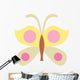 Cute Cartoon Butterfly-pink Yellow Wall Decal