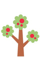 Cartoon Apple Tree Wall Decal
