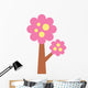 Pink and Yellow Apple Wall Decal