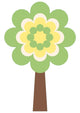 Green and Yellow Tree Wall Decal