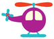 Cute Little Cartoon Helicopter Wall Decal