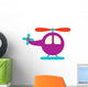 Cute Little Cartoon Helicopter Wall Decal