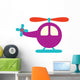 Cute Little Cartoon Helicopter Wall Decal