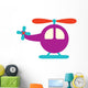 Cute Little Cartoon Helicopter Wall Decal