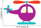 Cute Little Cartoon Helicopter Wall Decal