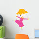 Cute Little Ice Skating Girl Wall Decal
