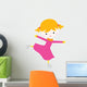 Cute Little Ice Skating Girl Wall Decal
