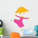 Cute Little Ice Skating Girl Wall Decal