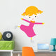 Cute Little Ice Skating Girl Wall Decal