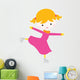 Cute Little Ice Skating Girl Wall Decal