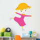 Cute Little Ice Skating Girl Wall Decal