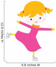 Cute Little Ice Skating Girl Wall Decal