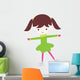 Cute Little Ice Skating Girl Wall Decal