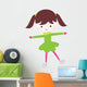 Cute Little Ice Skating Girl Wall Decal