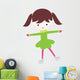 Cute Little Ice Skating Girl Wall Decal