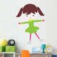 Cute Little Ice Skating Girl Wall Decal